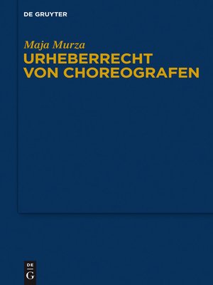 cover image of Urheberrecht von Choreografen